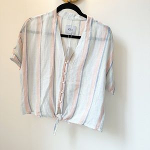 BRAND NEW (NWT) Women's Rails Thea multi-colored, striped blouse, size XS.
